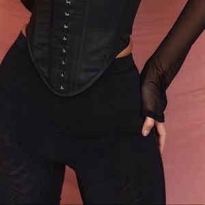 Erin black mesh trousers